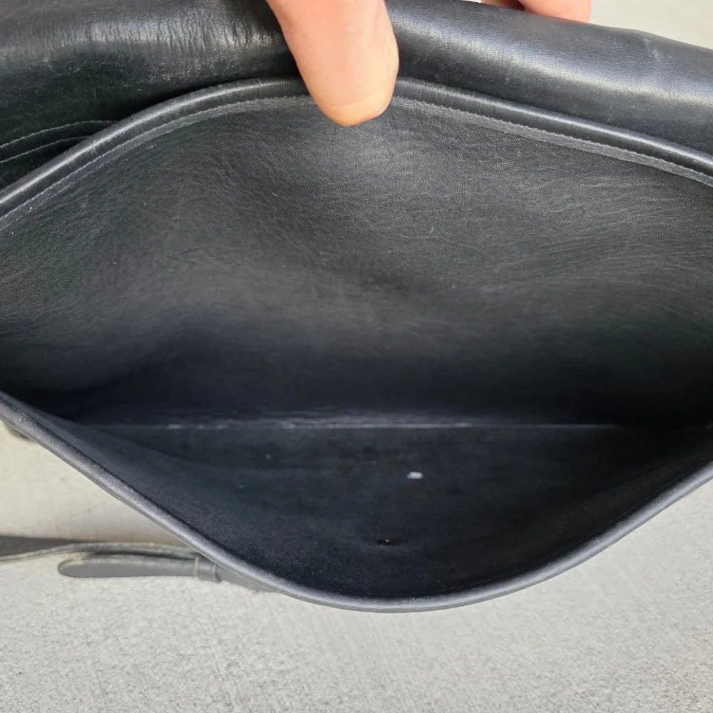 Vintage Coach 5265 Black Leather Briefcase Messenger Bag – Made in USA, 1995